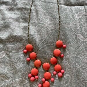 Elegant Coral and Pink Beaded Necklace